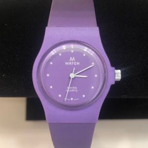 vintage purple M watch  Swiss quartz